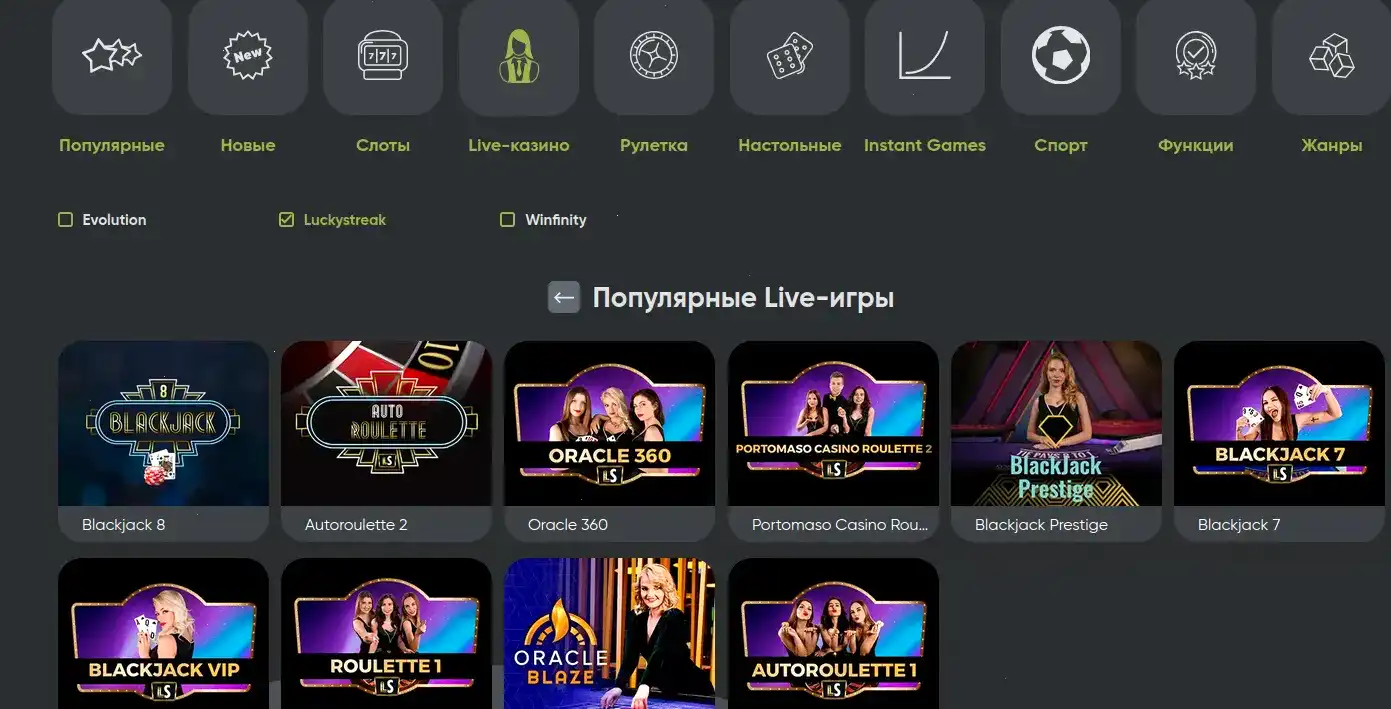 Слоты Betandreas казино